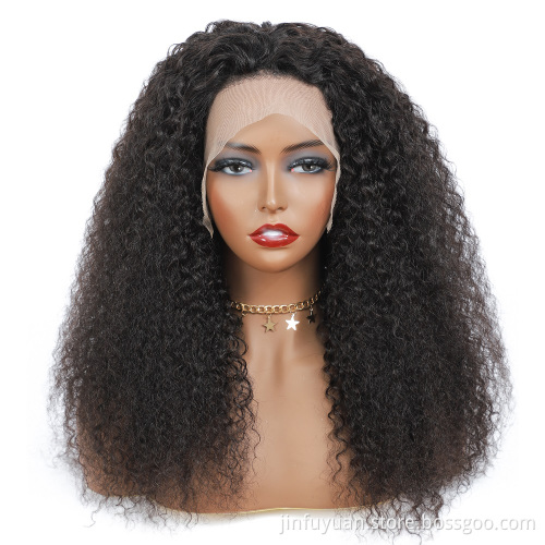 Super Fashionable 13x4 Human Hair Wig Lace Front,Brazilian Hair Raw Lace Wig,Afro Kinky Curly 150% Density Lace Front Wig